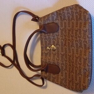 Juicy Couture Tan and Brown Shoulder Bag